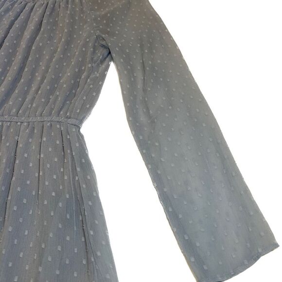 H&M Divided Pigeon Blue Flounced Dress - Size 6 - Picture 7 of 12